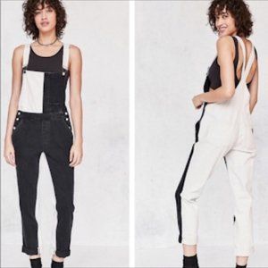 Guess 1981 Black and White Colorblock Women's Overall
